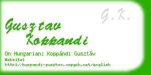 gusztav koppandi business card