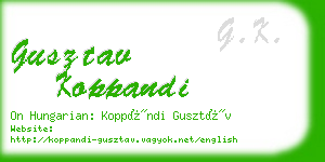 gusztav koppandi business card